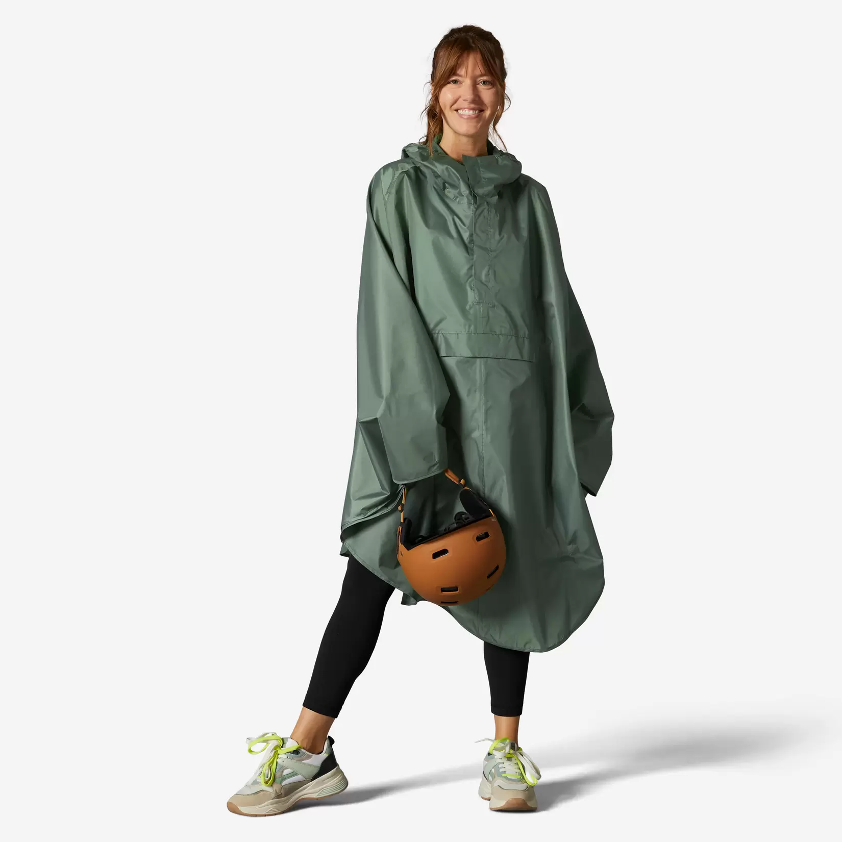 Fahrrad Regenponcho City 100 grün für 29,99€ in Decathlon