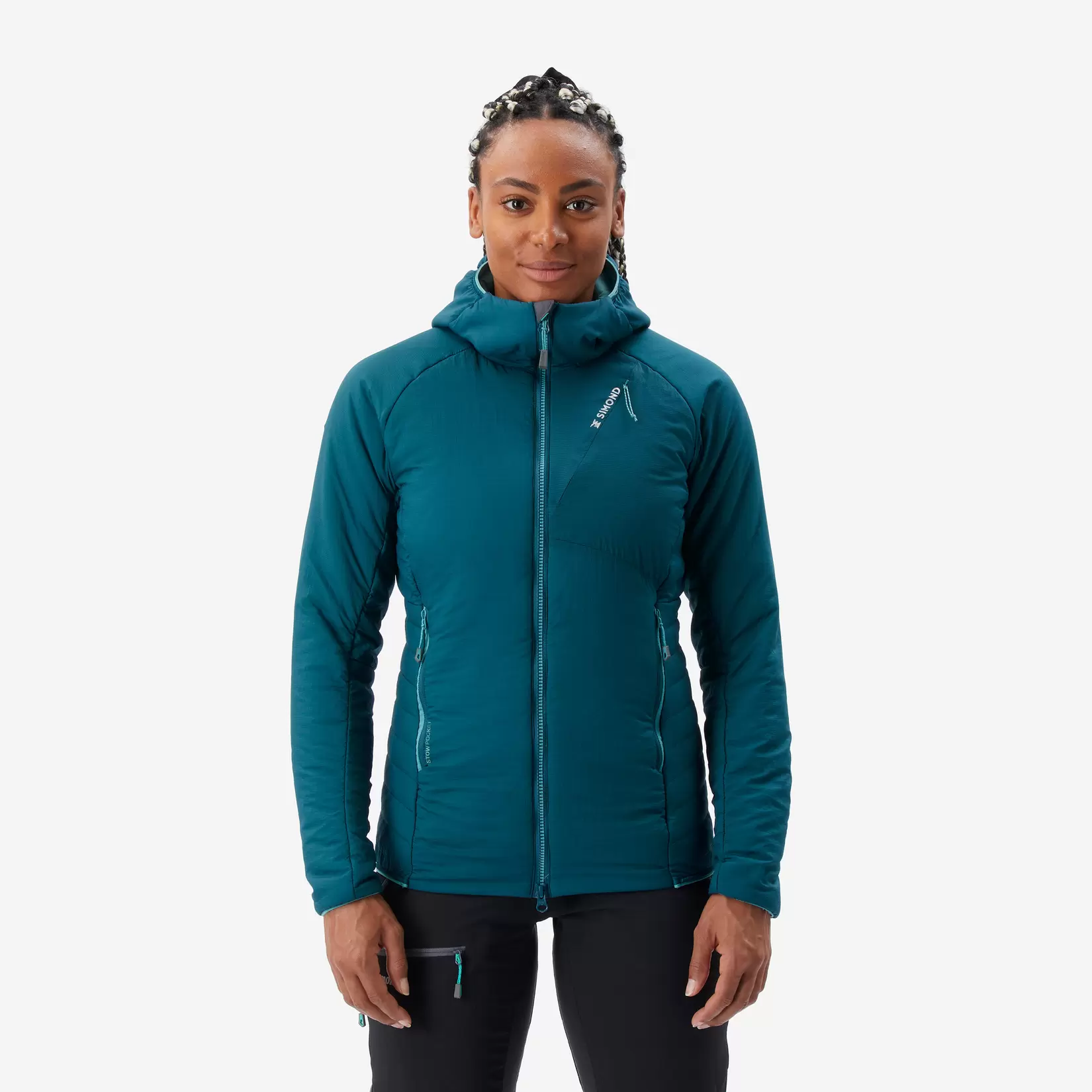 Damen wattierte Jacke - Alpinism graublau für 79,99€ in Decathlon