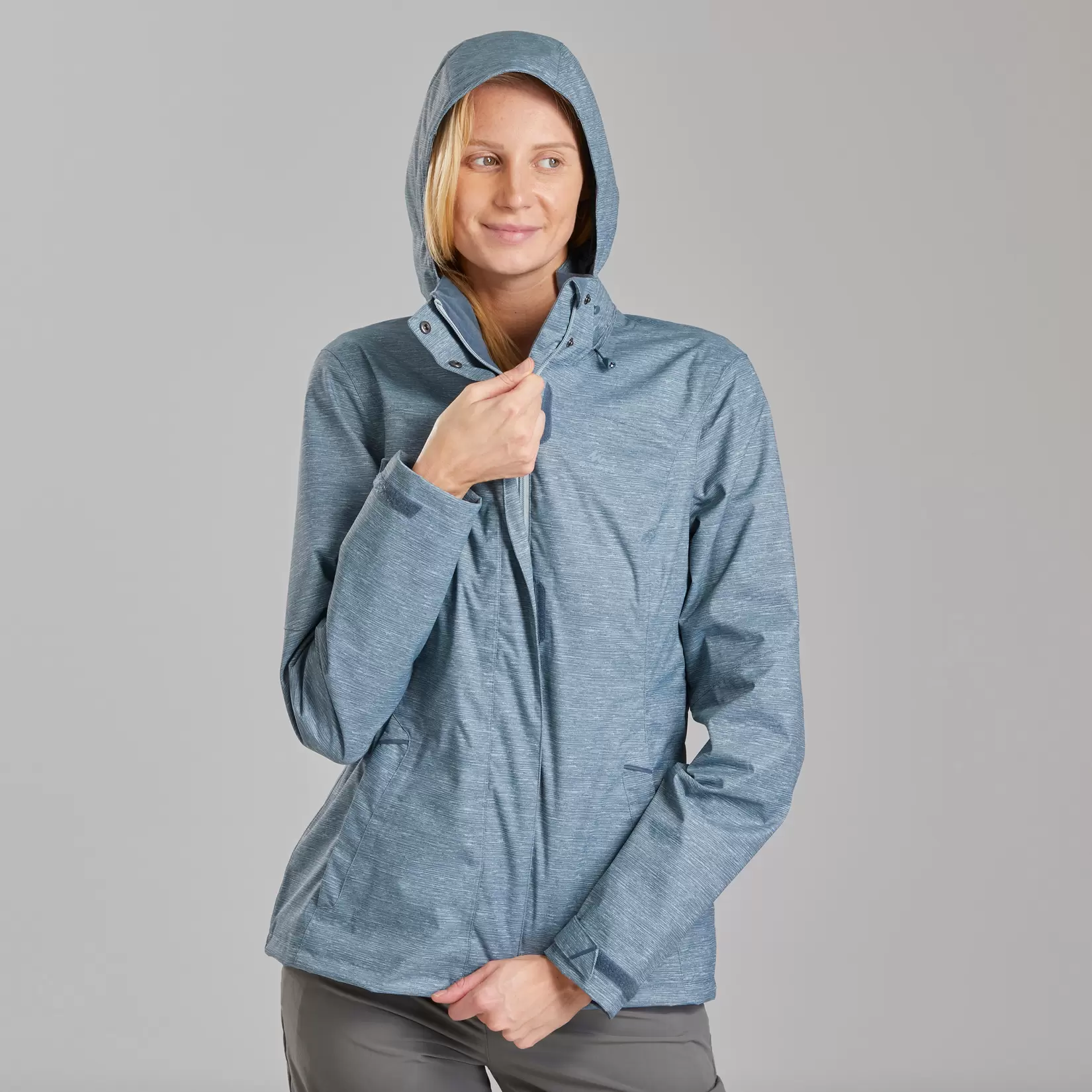 Wanderjacke Bergwandern MH100 wasserdicht Damen grün für 39,99€ in Decathlon