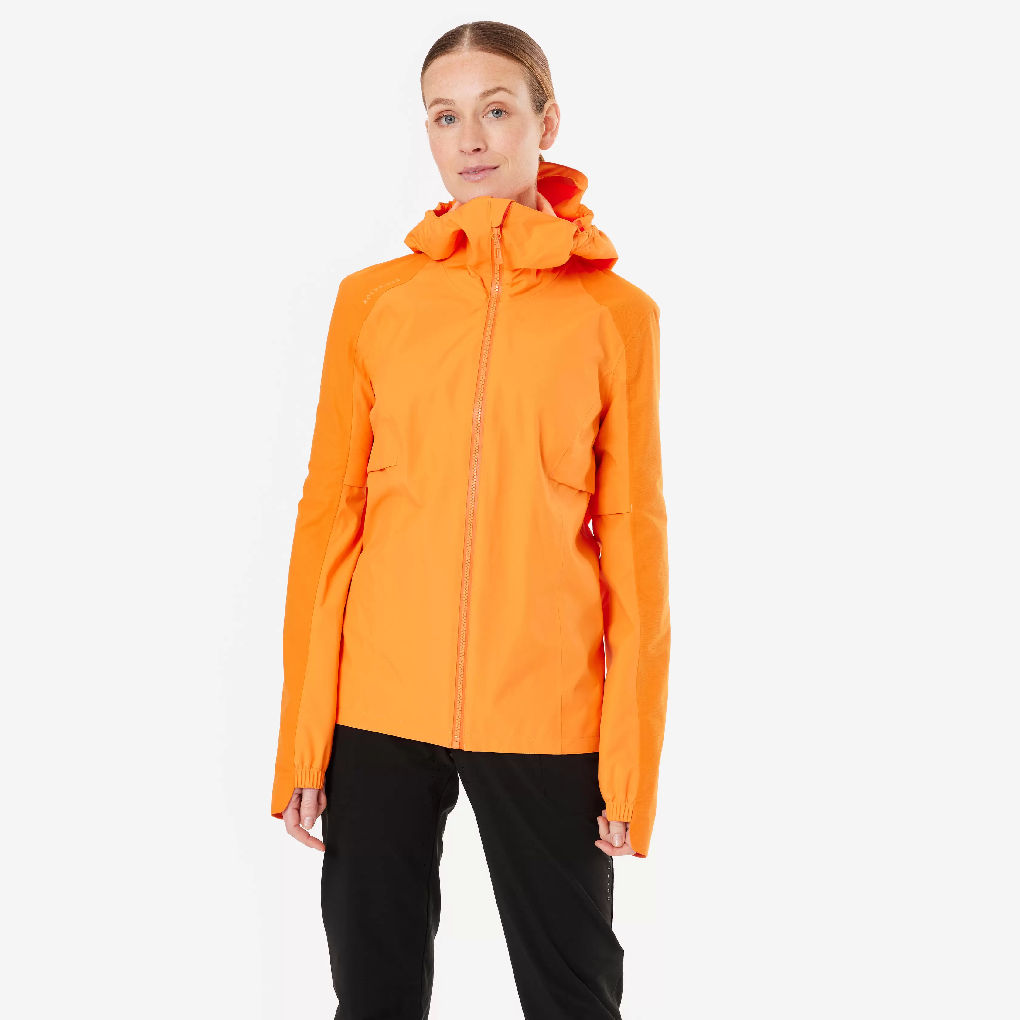 Fahrrad Regenjacke MTB Damen orange für 59,99€ in Decathlon