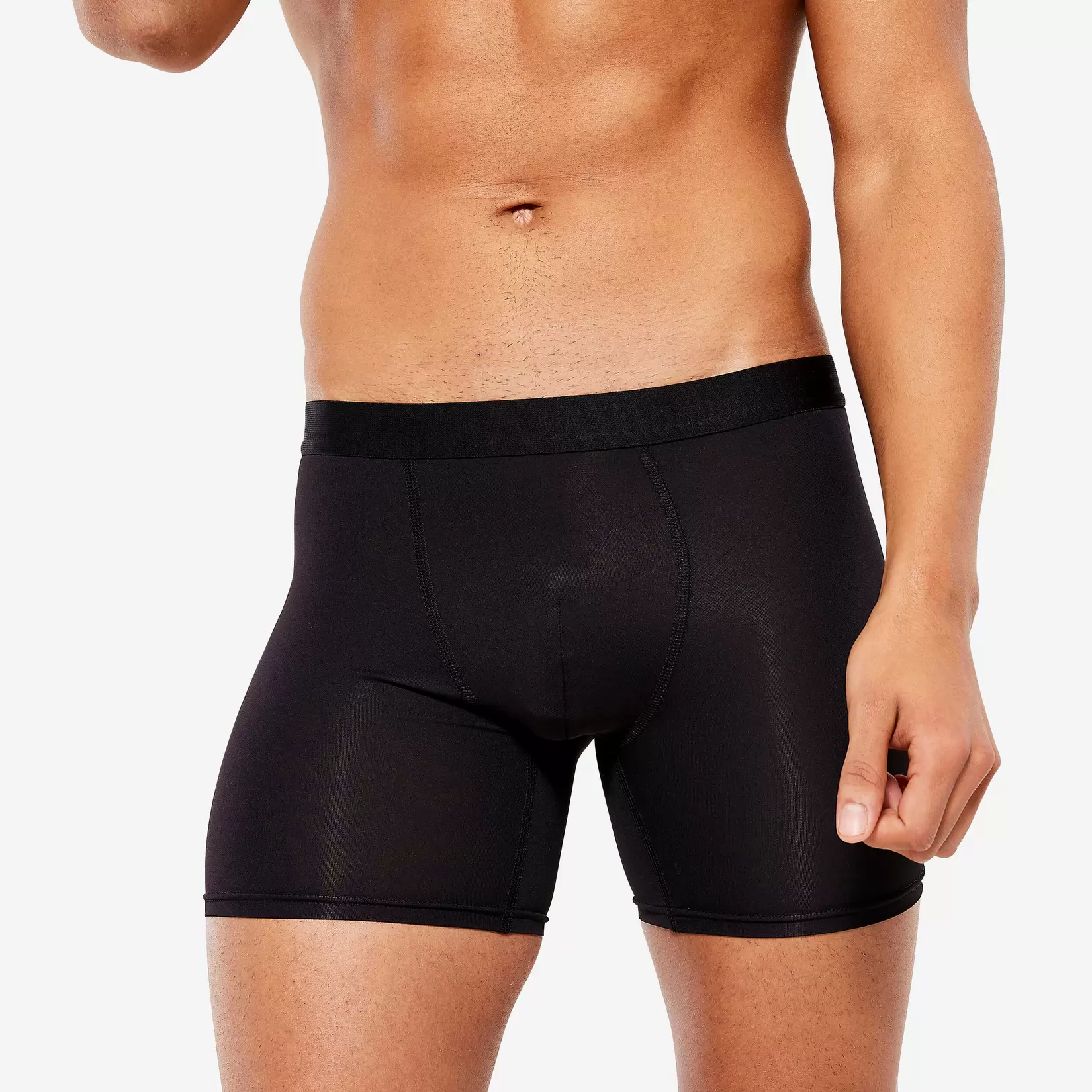 Lauf-Boxershorts Herren Mikrofaser - rauchschwarz für 6,99€ in Decathlon