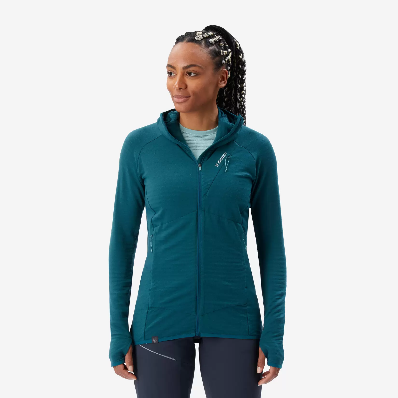 Damen Merinowolle Kapuzenjacke - Alpinism grün für 84,99€ in Decathlon