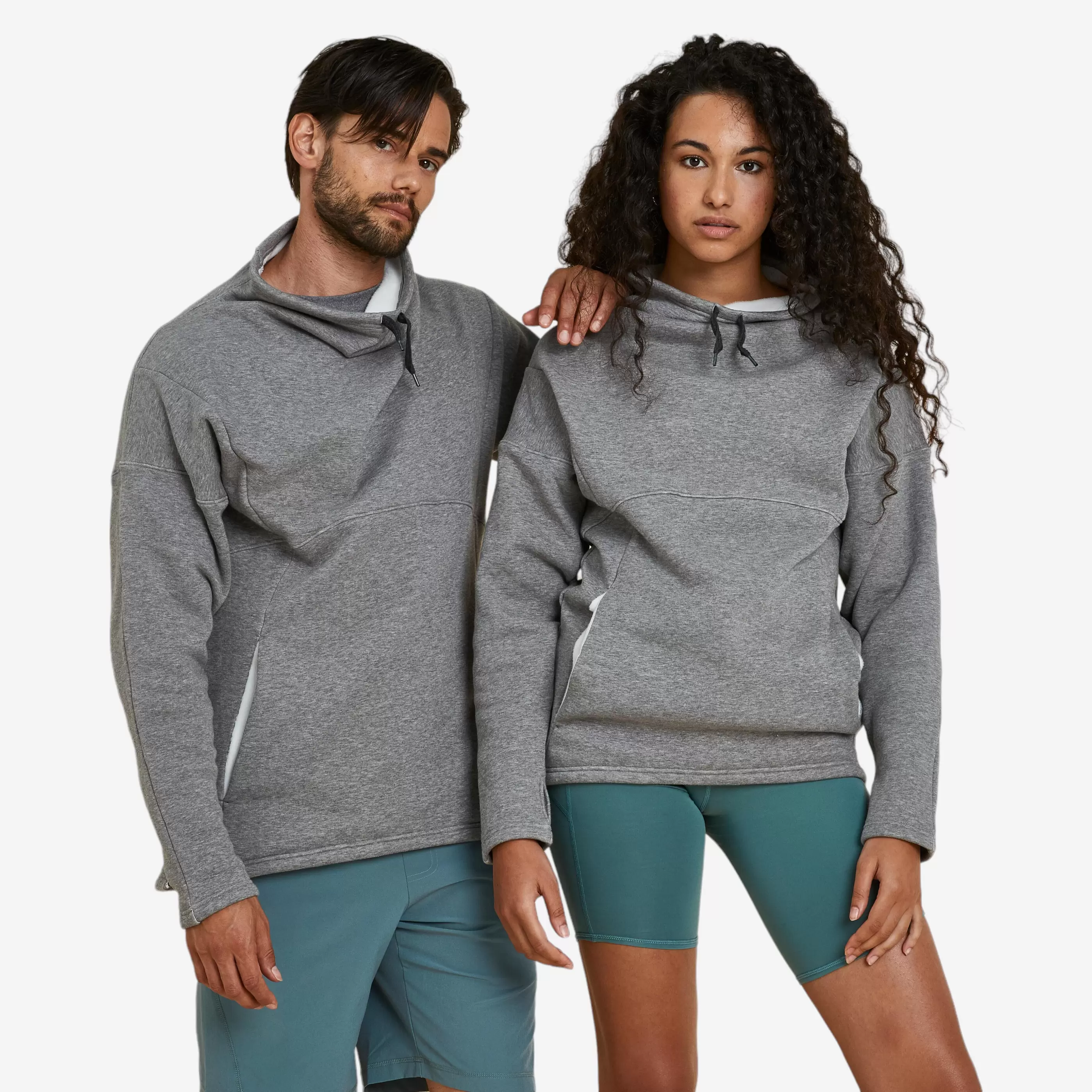 Yoga Sweatshirt warm - grau für 34,99€ in Decathlon