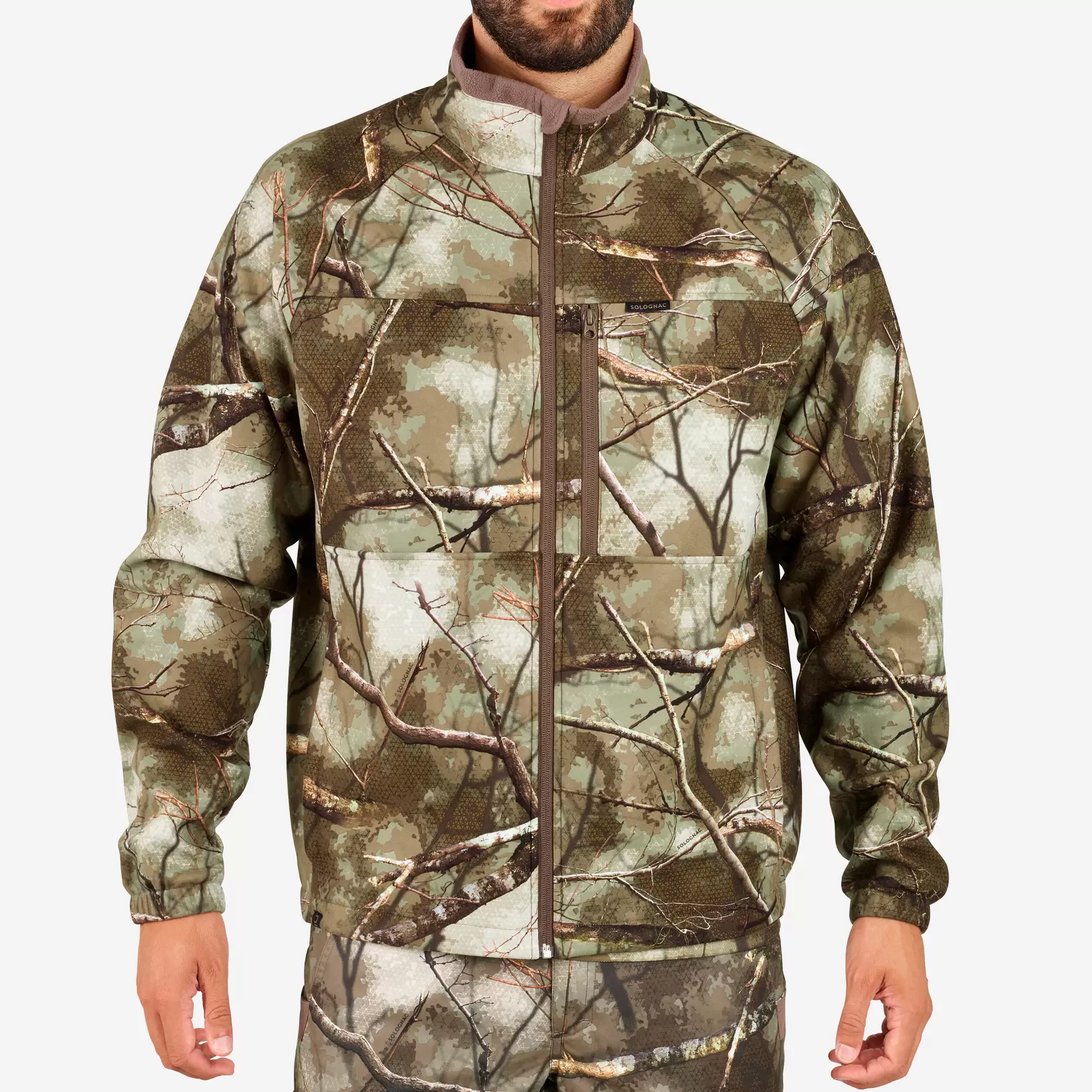 Jagd-Fleecejacke 500 geräuscharm warm wasserabweisend Treemetic für 39,99€ in Decathlon