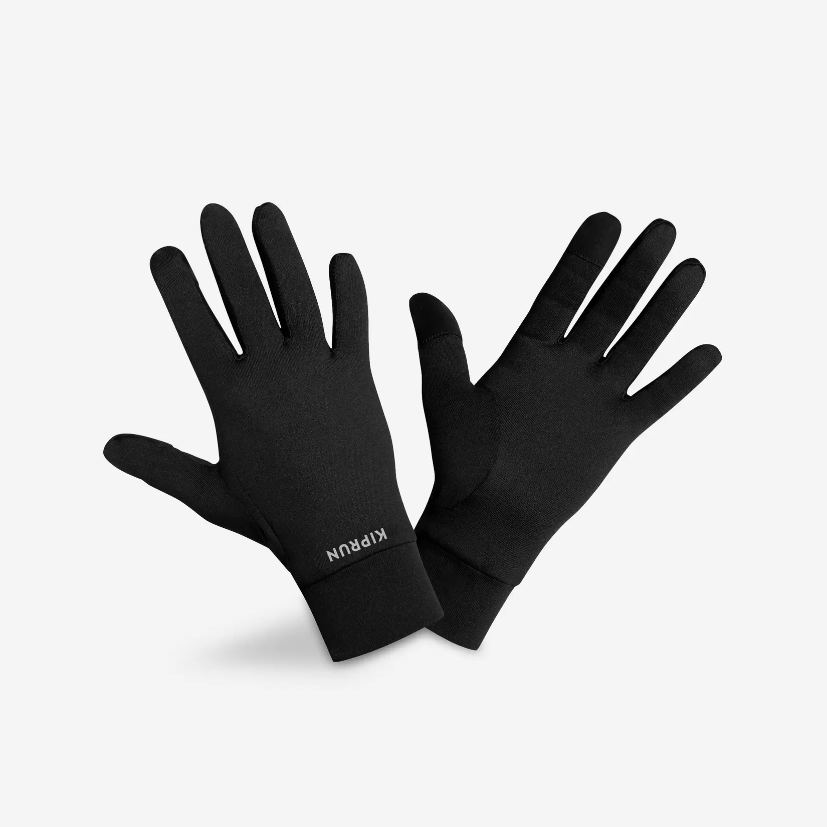 Lauf-Handschuhe Touchscreen-Funktion warm - Run 100 V2 schwarz für 8,99€ in Decathlon