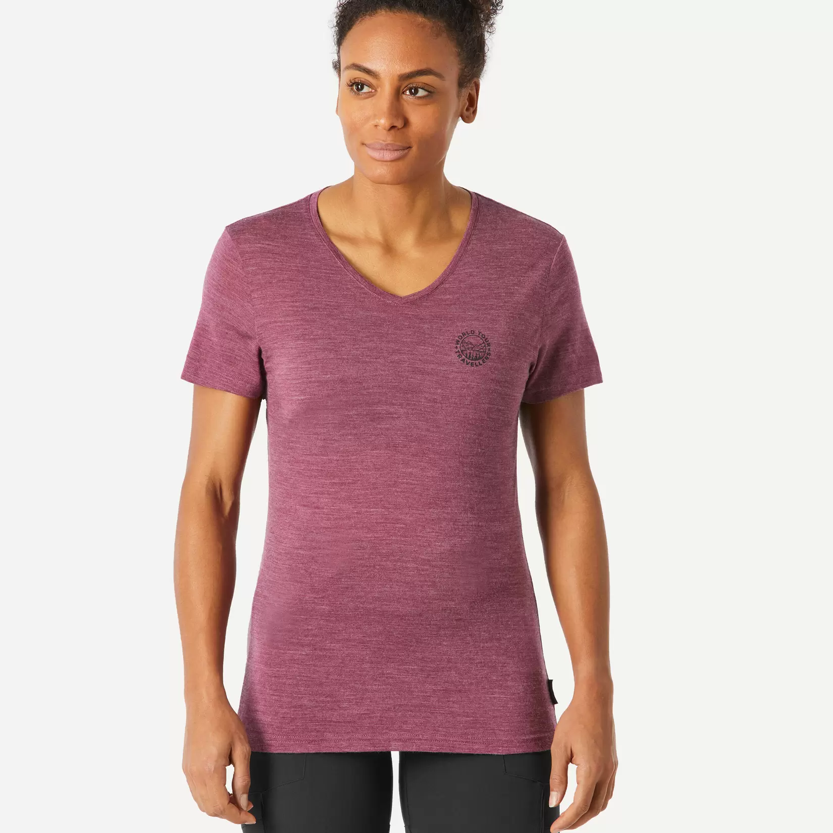 Merinoshirt Damen kurzarm ‒ Travel 500 für 29,99€ in Decathlon