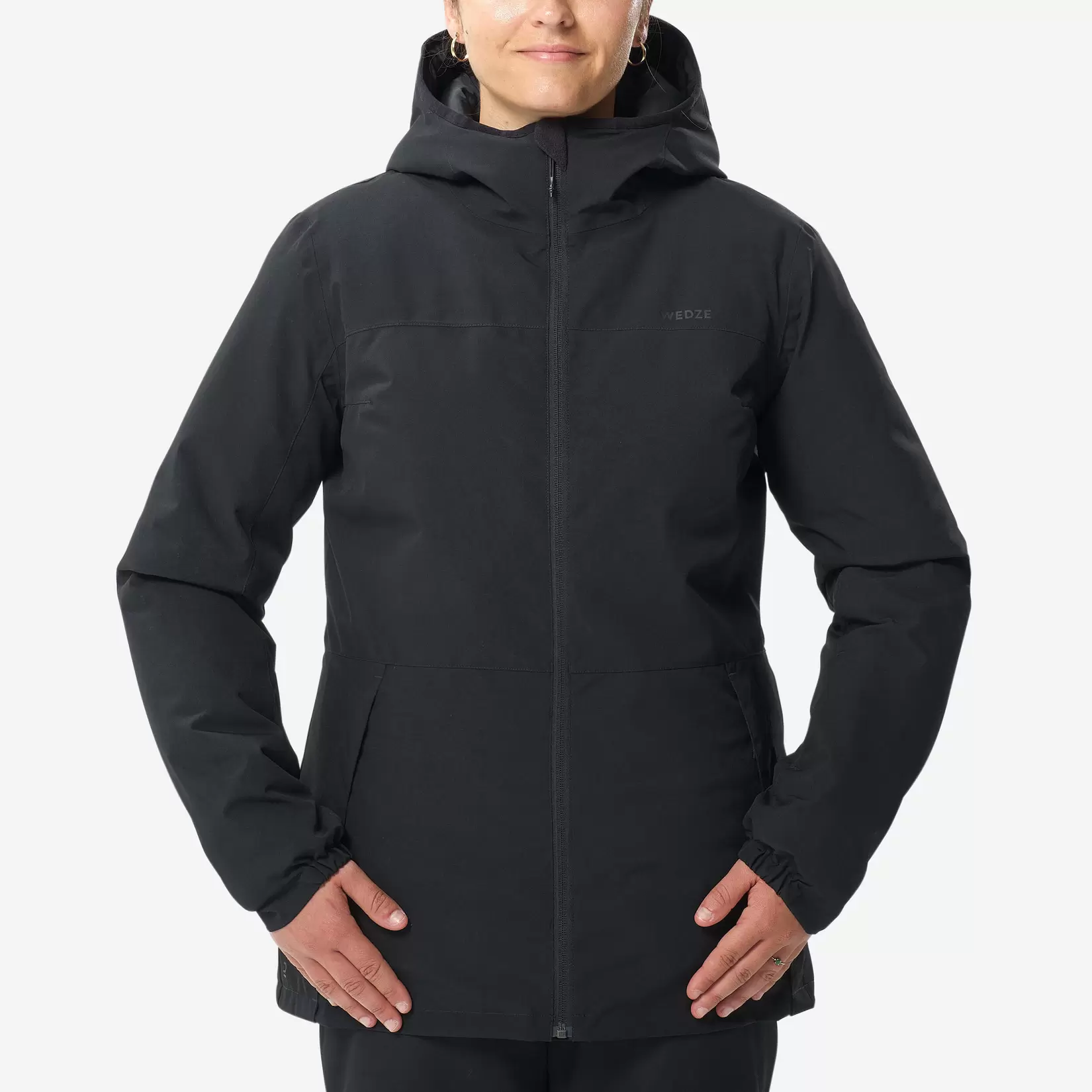 Skijacke warm und wasserdicht Damen - 100 schwarz für 49,99€ in Decathlon