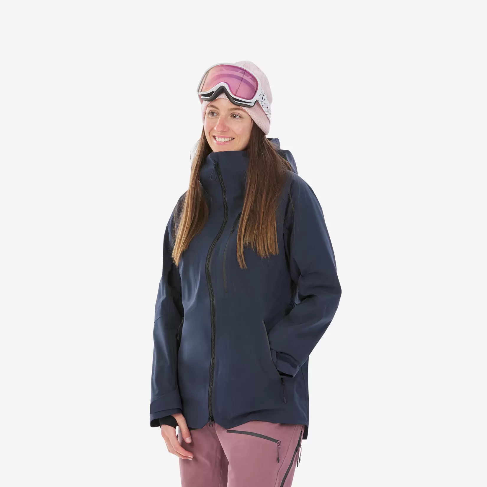 Skijacke Damen warm und atmungsaktiv - FR500 marineblau für 179,99€ in Decathlon