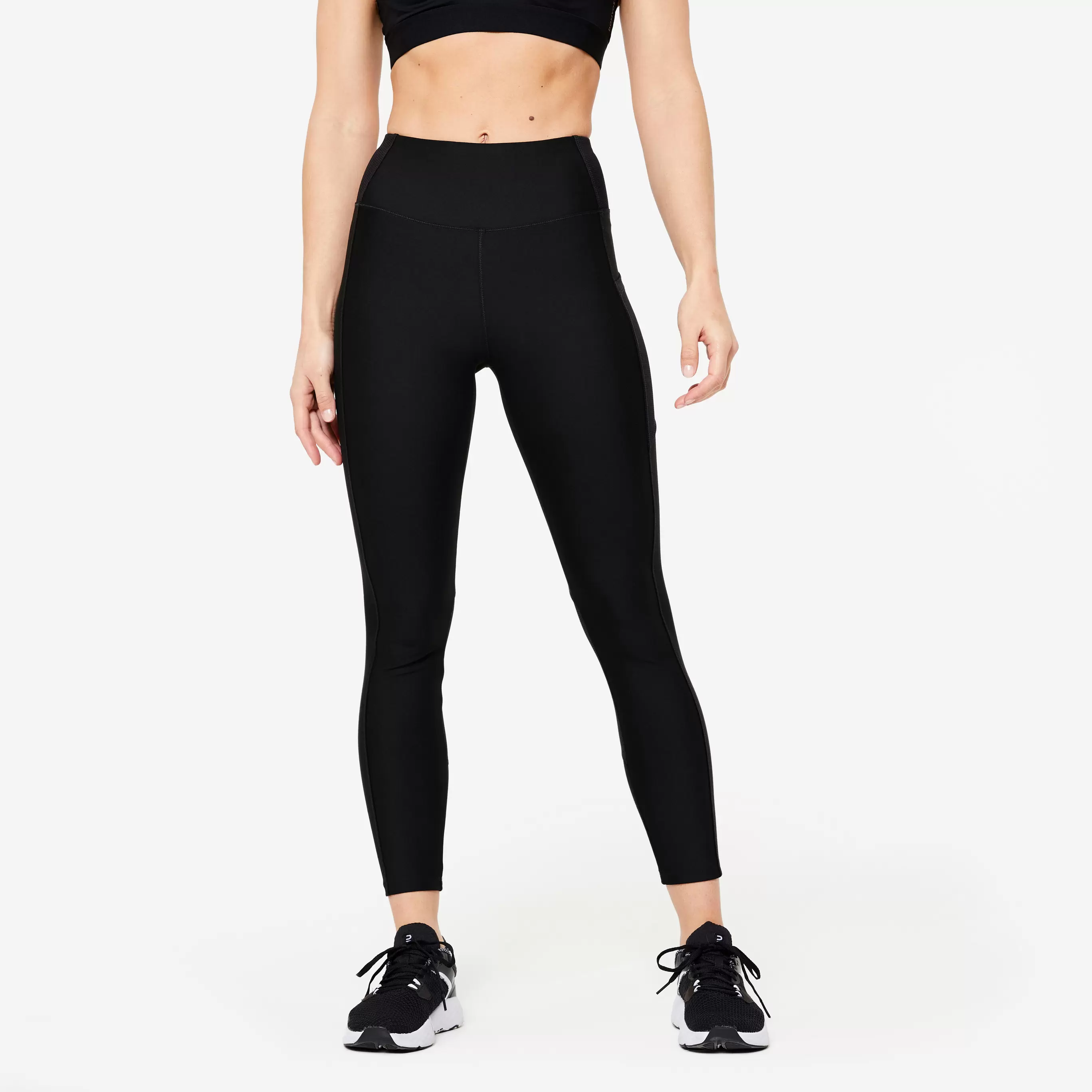 Leggings Damen mit Smartphonetasche - schwarz für 19,99€ in Decathlon