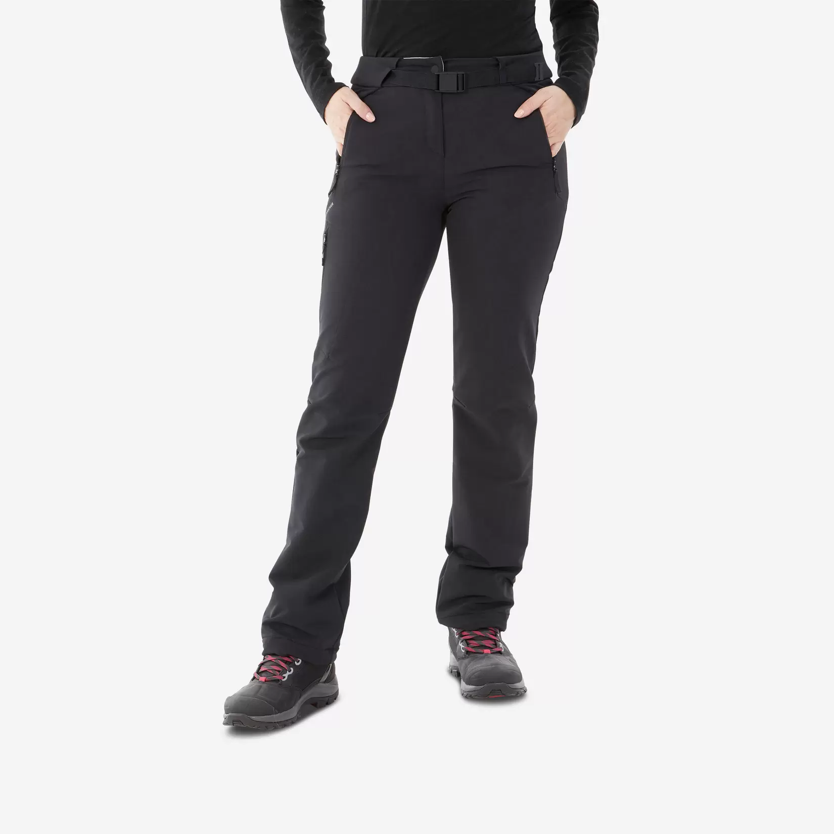 Wanderhose Damen warm wasserabweisend Winterwandern - SH500 Mountain schwarz für 44,99€ in Decathlon