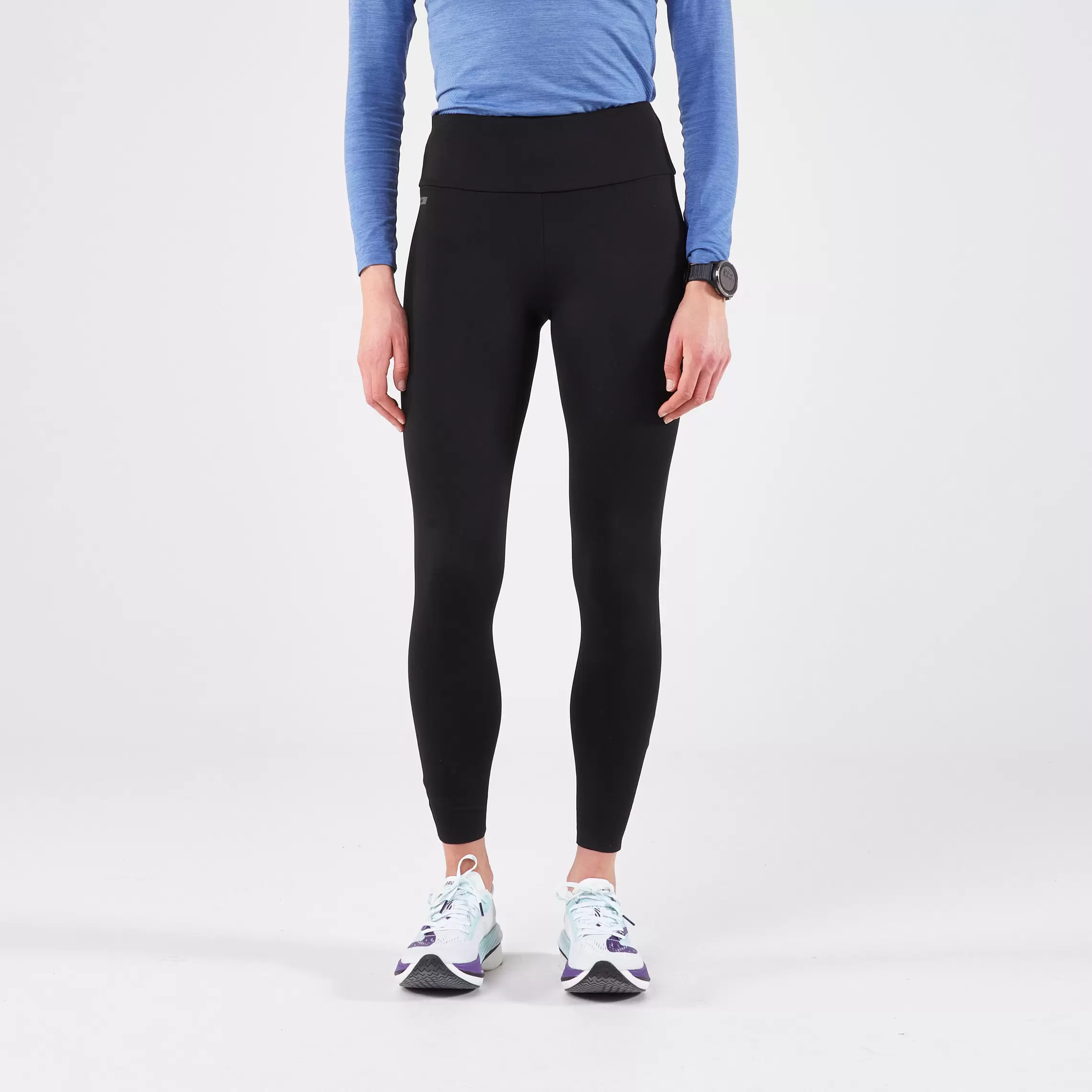 Lauftights lang Damen warm - Run 100 Warm schwarz für 19,99€ in Decathlon