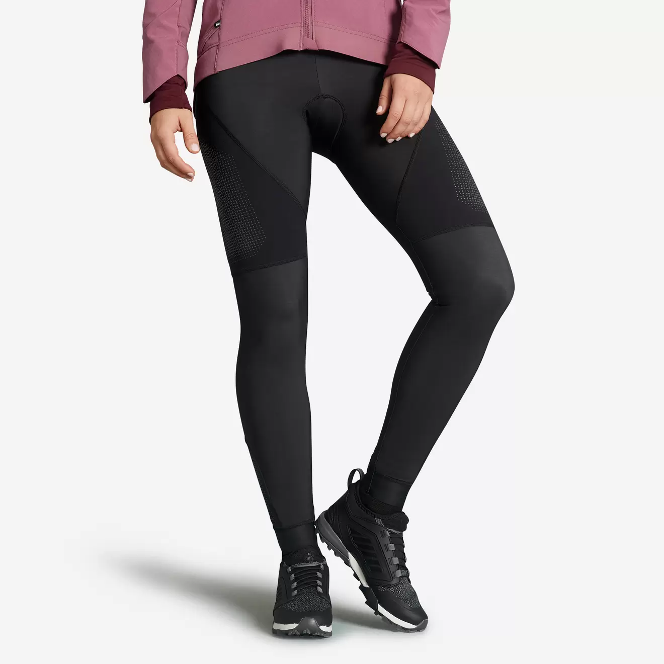 Damen lang Winter Radsport MTB Tights - schwarz für 54,99€ in Decathlon