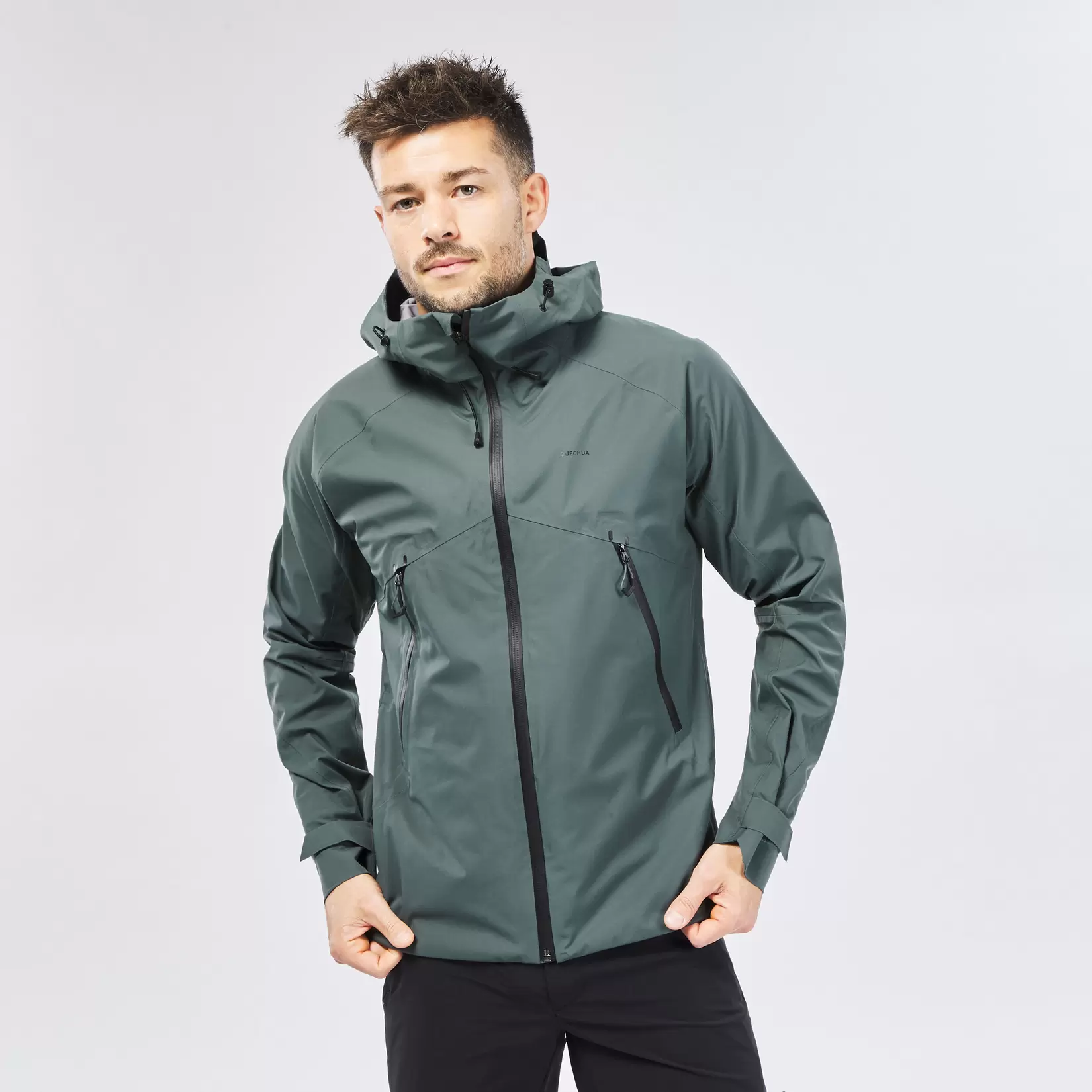 Wanderjacke Herren wasserdicht leicht - MH500 khaki für 109,99€ in Decathlon