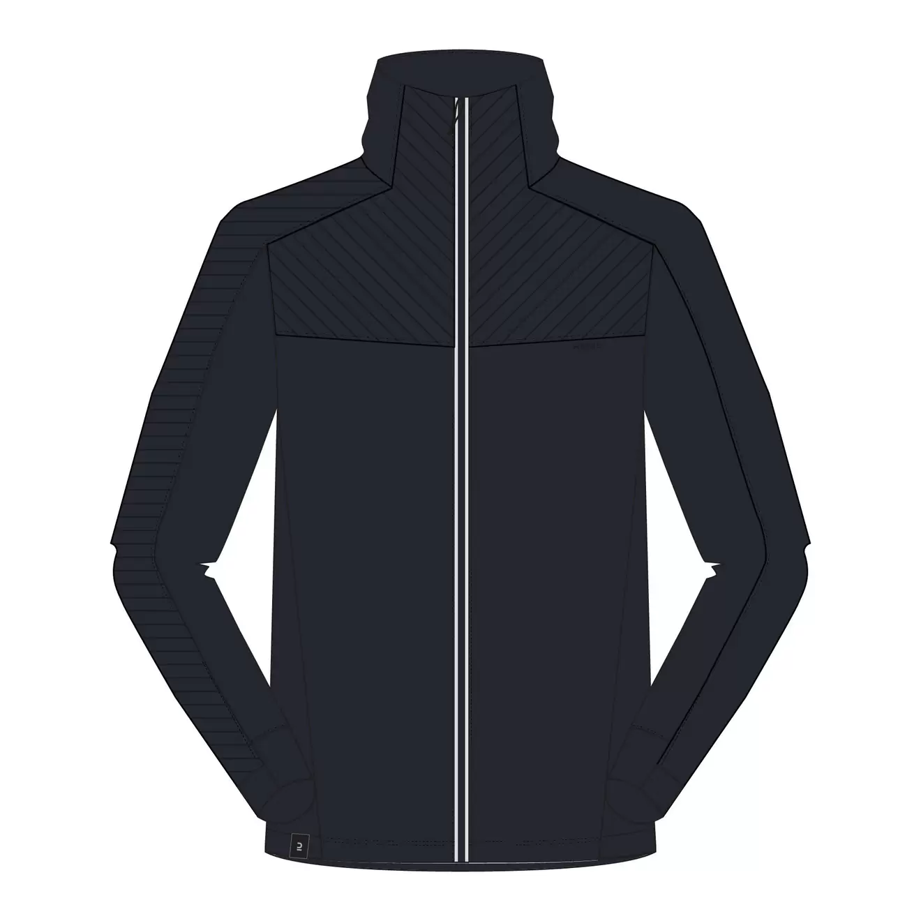 Unterziehjacke Herren warm, atmungsaktiv Merinowolle - 500 WARM blau/weiss für 44,99€ in Decathlon