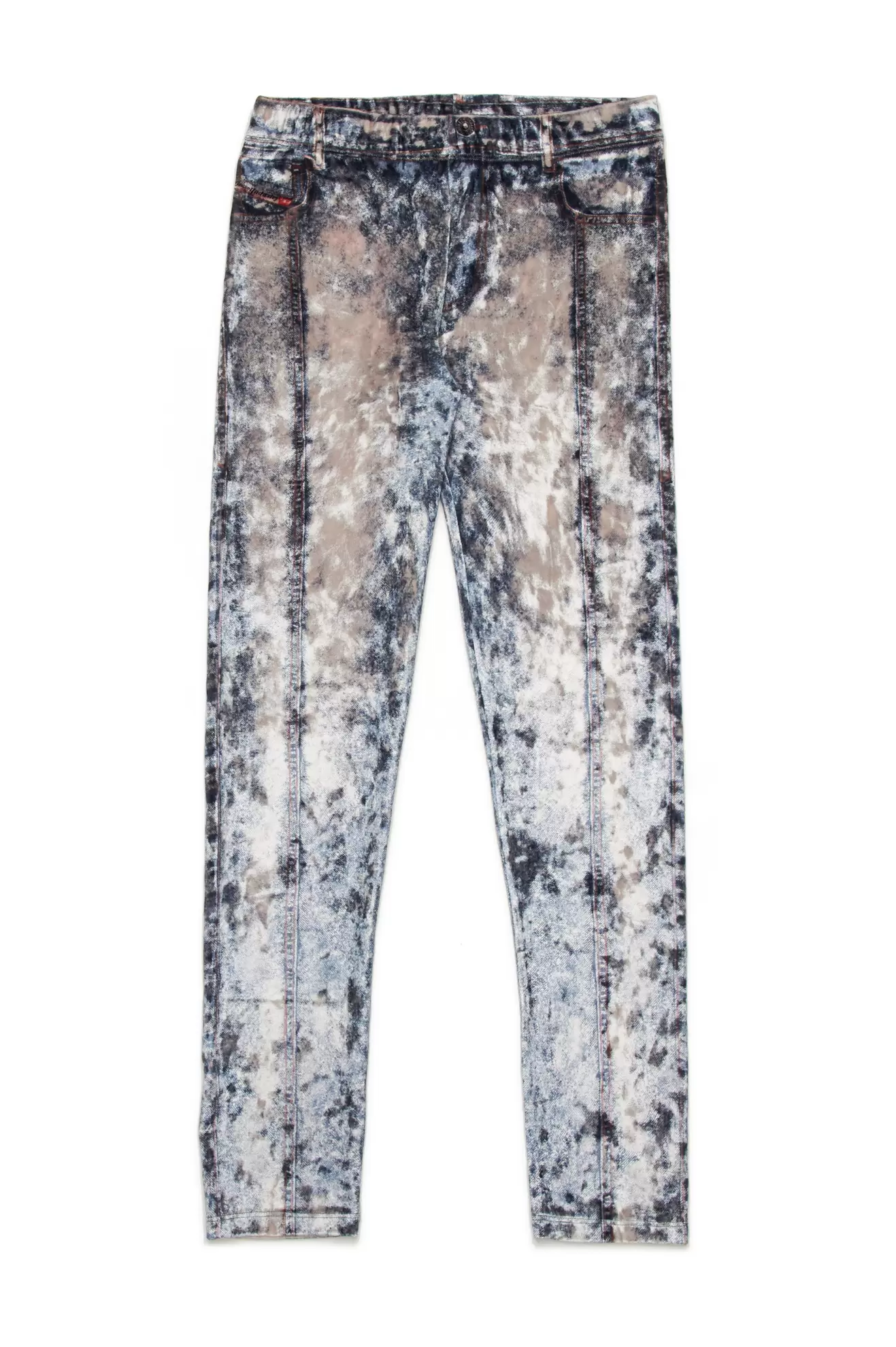 Trompe-l'Œil-Leggings aus Stretch-Chenille für 140€ in Diesel