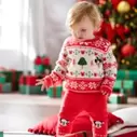 Micky und Minnie Maus - Weihnachtliches Set aus Strickoberteil und -hose für Babys für 28€ in Disney Store