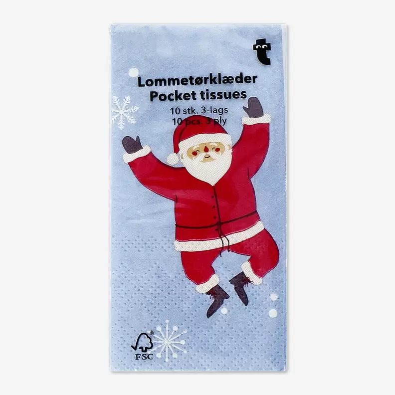 Taschentücher mit springendem Weihnachtsmann - 10 Stk für 0,5€ in Flying Tiger