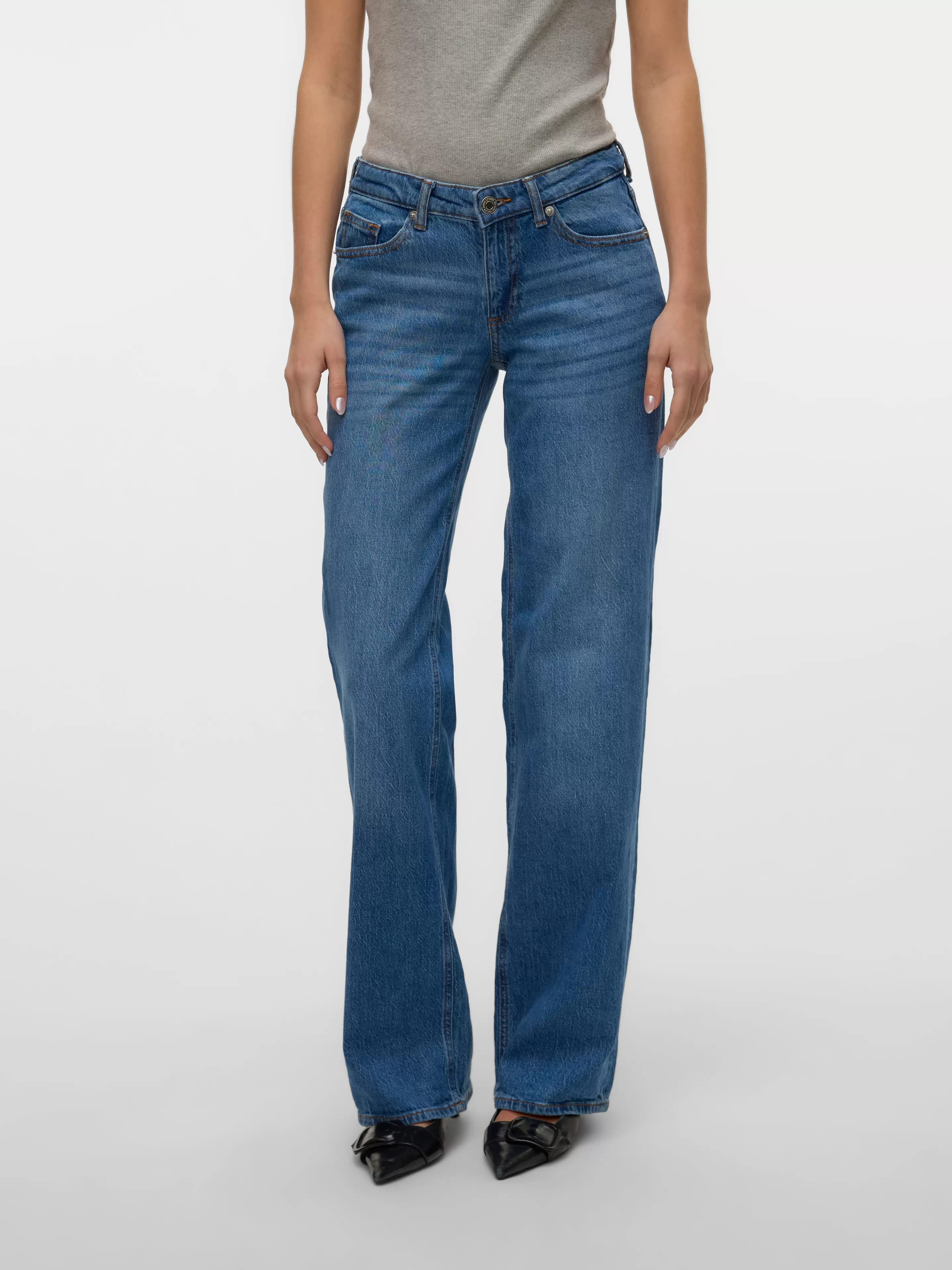 VMVANESSA Niedrige Taille Weiter Beinschnitt Jeans für 49,99€ in Vero Moda