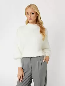 Pullover mit Rundhalsausschnitt aus Flauschgarn für 99€ in Guess