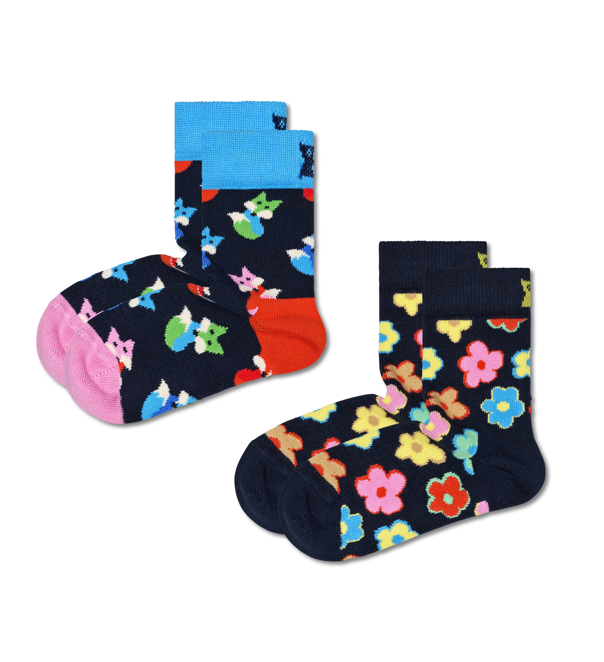 Kids 2-Pack Fox & Flower Socks für 10,5€ in Happy Socks