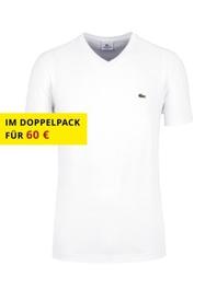 T-Shirt mit V-Ausschnitt und Logo-Stickerei, Regular Fit für 34,99€ in Hirmer