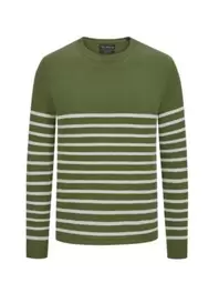 Softer Pullover mit Ringelstreifen und O-Neck für 44,99€ in Hirmer