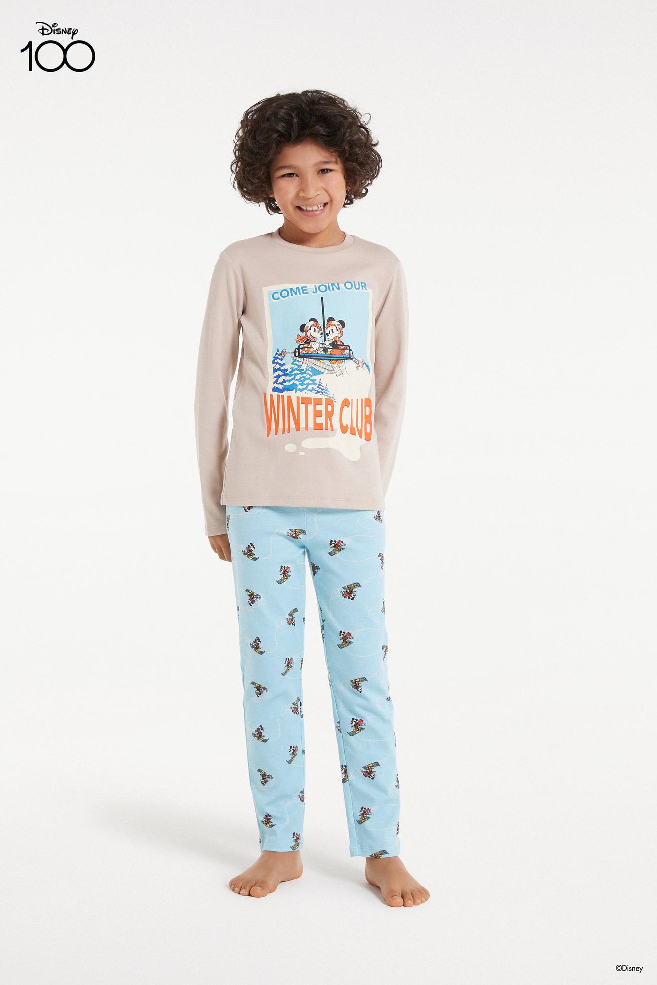 Langer Unisex-Pyjama aus schwerer Baumwolle für Kinder mit Disney-Print für 19,99€ in Tezenis