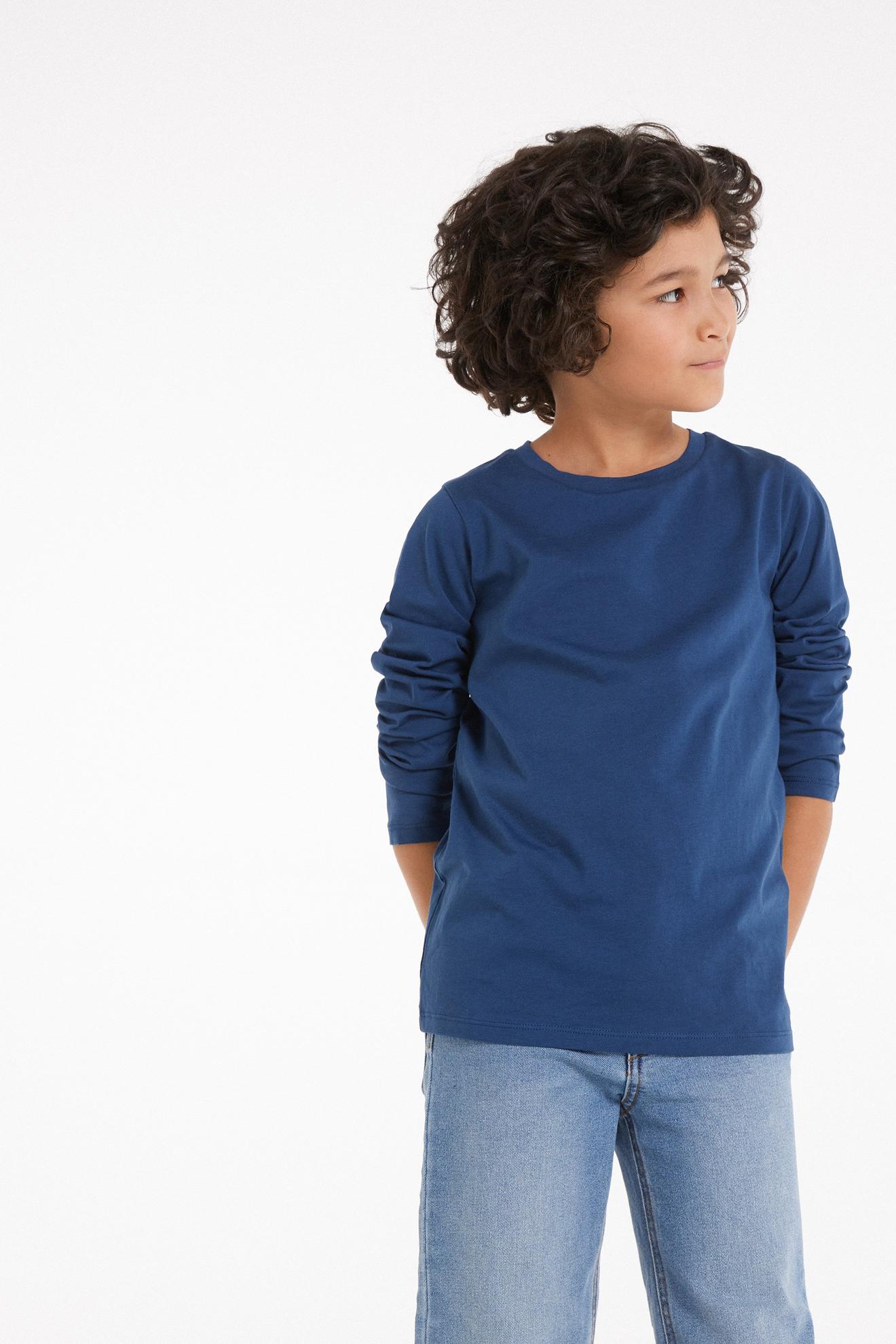 Langärmeliges Basic-Shirt aus Baumwolle für Kinder Unisex für 5,99€ in Tezenis