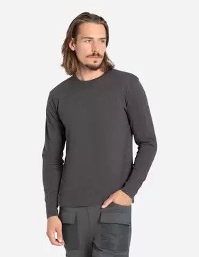 Langarmshirt - Rundhals-Ausschnitt - dunkelgrau für 9,99€ in Takko