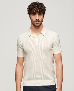 Short Sleeve Knitted Polo Shirt für 64,99€ in Superdry