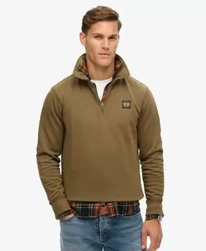 Contrast Stitch Half Zip Top für 36,39€ in Superdry