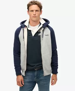 Essential Baseball Zip Hoodie für 30,79€ in Superdry