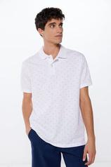 Regular fit printed piqué polo shirt für 32,99€ in Springfield