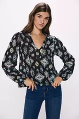 Ethnic print blouse für 9,99€ in Springfield