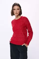 Sweater with cross-knit structure für 27,99€ in Springfield