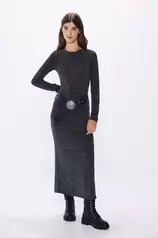 Lurex midi dress für 14,99€ in Springfield