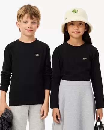 Langärmeliges T-Shirt aus Baumwolljersey für 40€ in Lacoste