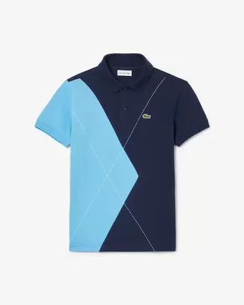 Piqué-Polohemd mit Argyle-Muster für 70€ in Lacoste