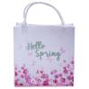 Filztasche Hello Spring ca. 29 x 29 x 14 cm weiß/rosa für 5€ in Libro