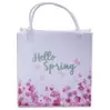 Filztasche Hello Spring ca. 29 x 29 x 14 cm weiß/rosa für 5€ in Libro