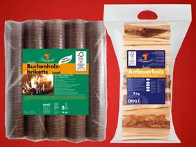 Anfeuerholz oder runde Holzbriketts für 3,99€ in Lidl