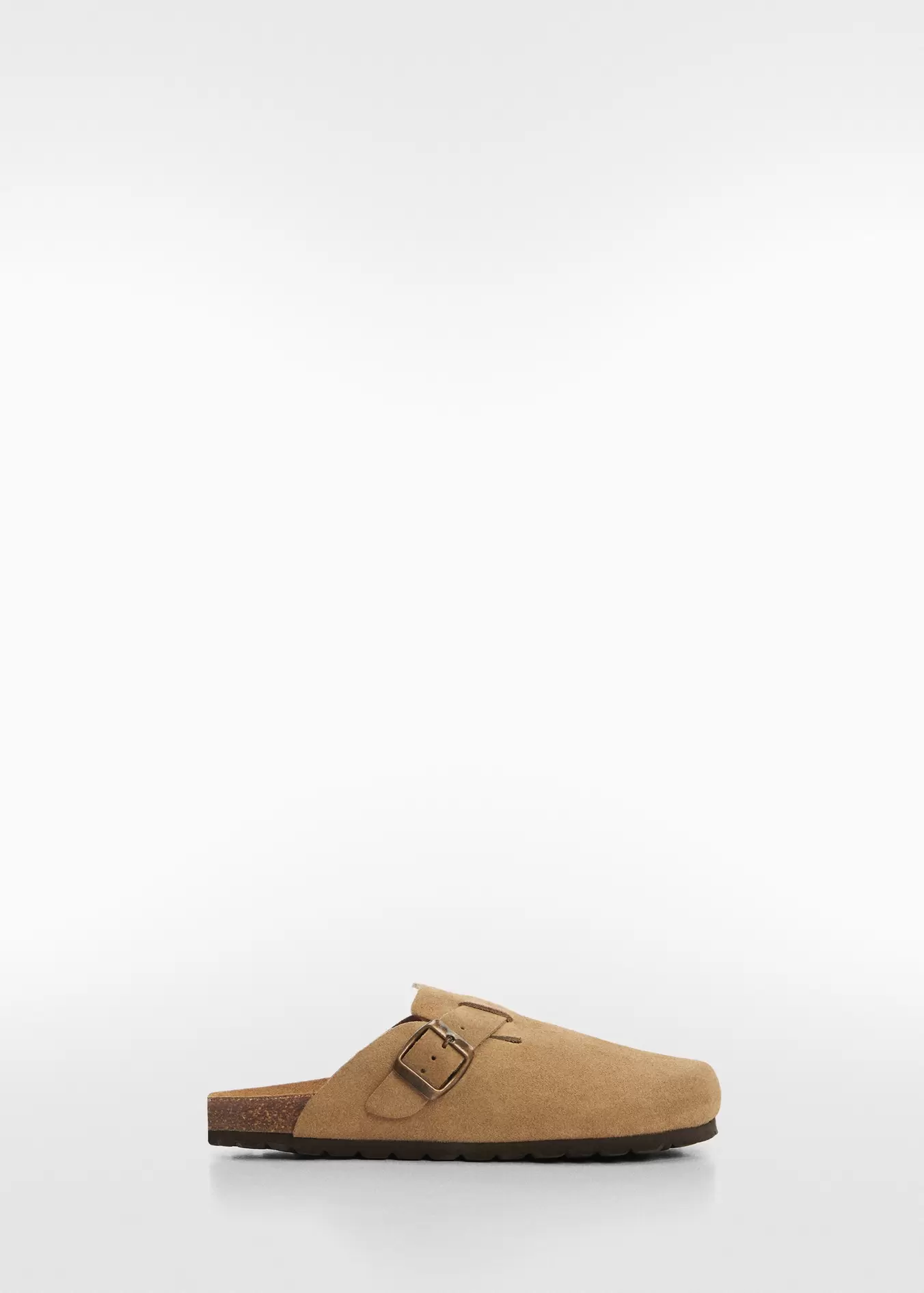 Leder-Clogs mit Schnalle für 39,99€ in Mango