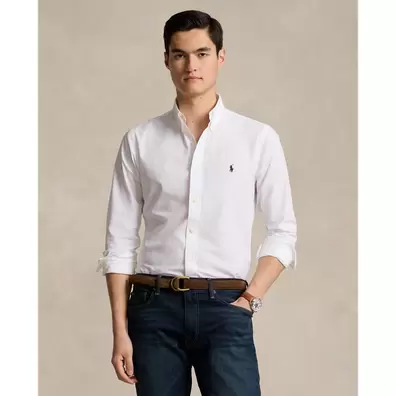 Custom-Fit Hemd aus Stretchpopeline für 139€ in Ralph Lauren