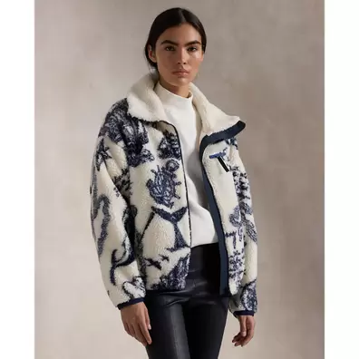 Grafik-Jacke aus hochflorigem Fleece für 399€ in Ralph Lauren