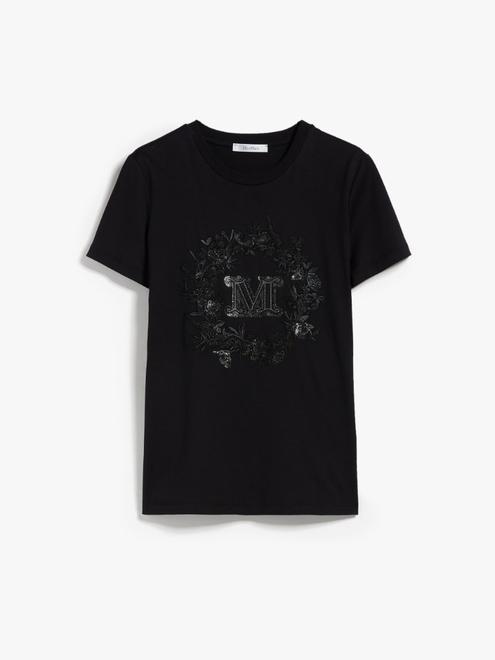 T-Shirt aus Baumwolle mit bestickter Brusttasche für 215€ in MaxMara