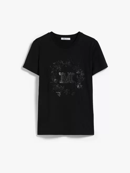 T-Shirt aus Baumwolle mit bestickter Brusttasche für 215€ in MaxMara