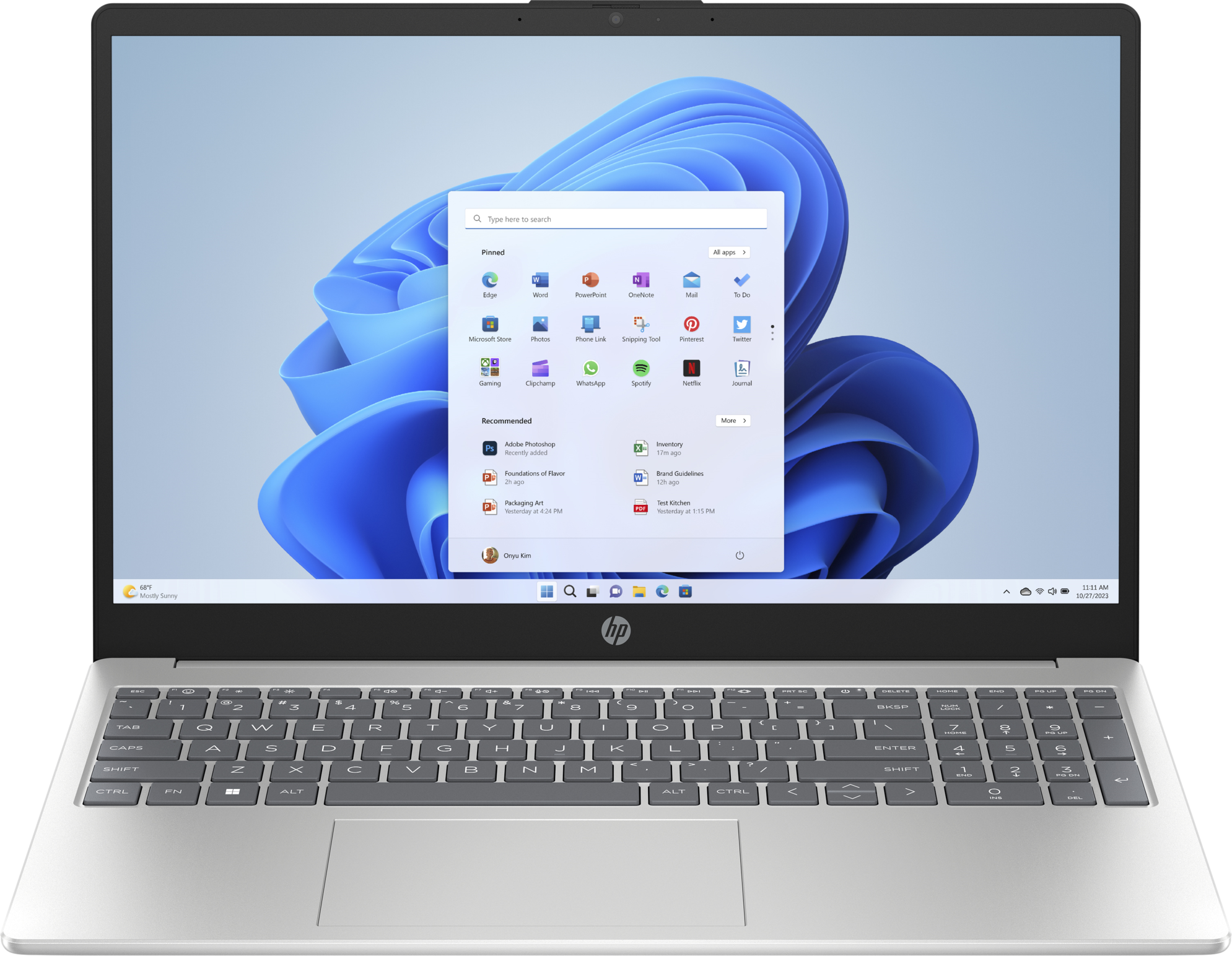 HP Laptop 15-fc0900ng, Notebook, AMD R5-7520U, 16GB RAM, 512GB SSD, 15.6 Zoll Full-HD, Win11, Natursilber für 599€ in Media Markt