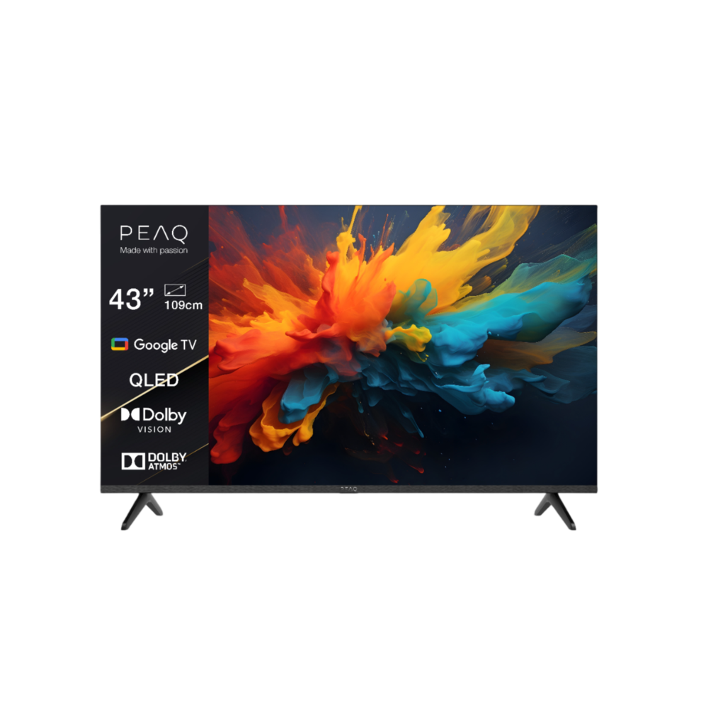 PEAQ PTV 43GQU-5024T 43 Zoll 4K QLED Smart Google TV für 349,99€ in Media Markt