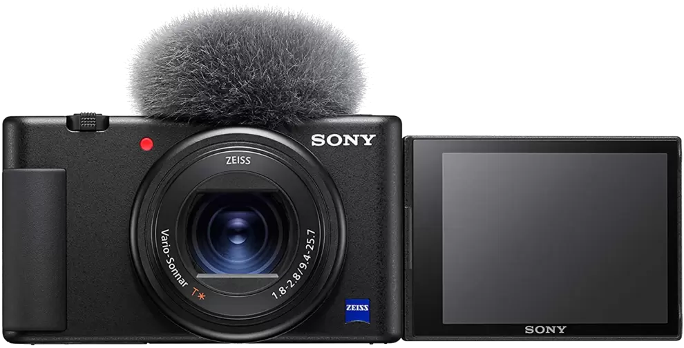 SONY Vlog-Kamera ZV-1 I Digitalkamera (seitlich klappbares Selfie-Display für Vlogging, 4K Video) für 619,99€ in Media Markt