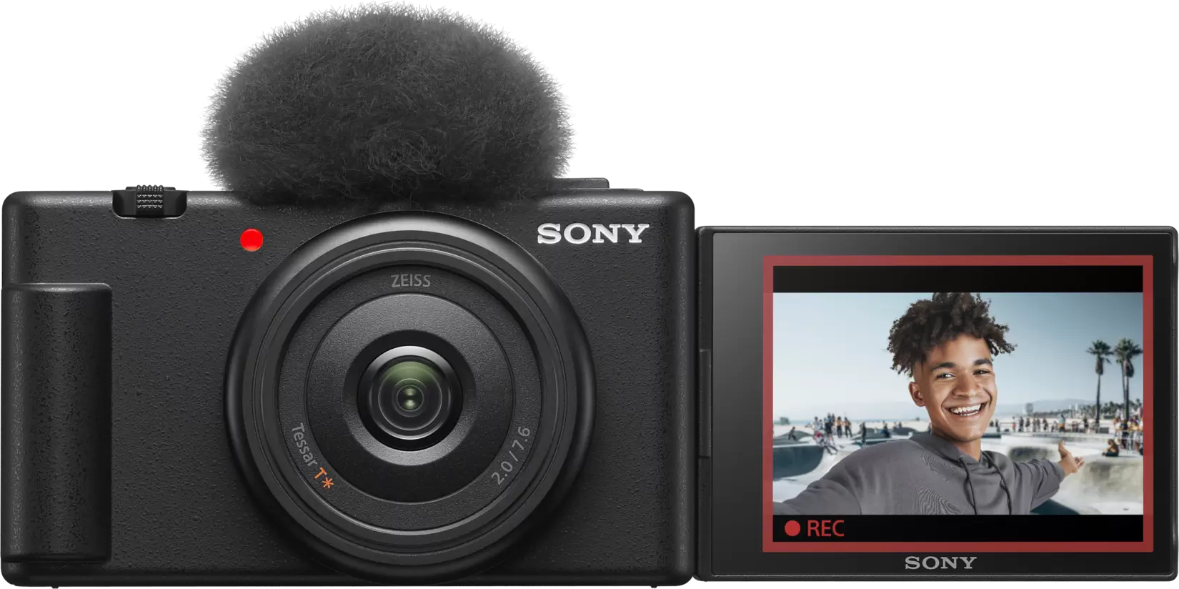 SONY Kompaktkamera ZV-1F für Vlogging, 20.1MP, 1 Zoll Sensor, f2.0, 4K30p, 16B/s, 3 Zoll Touch LCD, Schwarz für 519,99€ in Media Markt